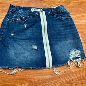 Zipper Jean skirt
